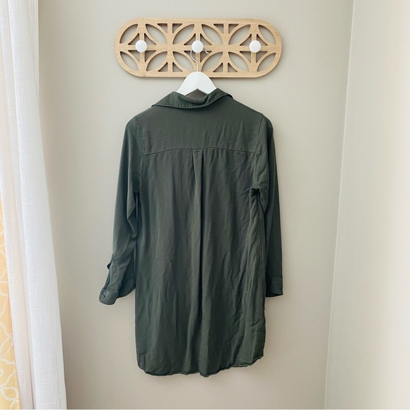 Old Navy Long Sleeve Pullover Dress Green Sz Medium - Picture 4 of 8